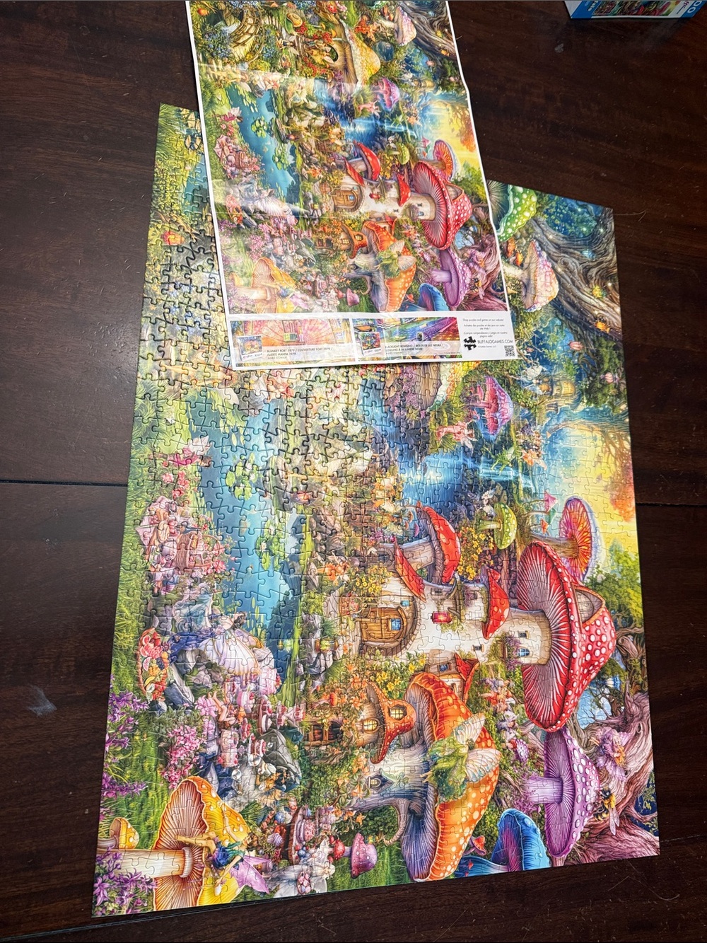 Aimee Stewart Merry Mushroom Village Jigsaw Puzzle. 1000 pieces complete - Picture 3 of 7